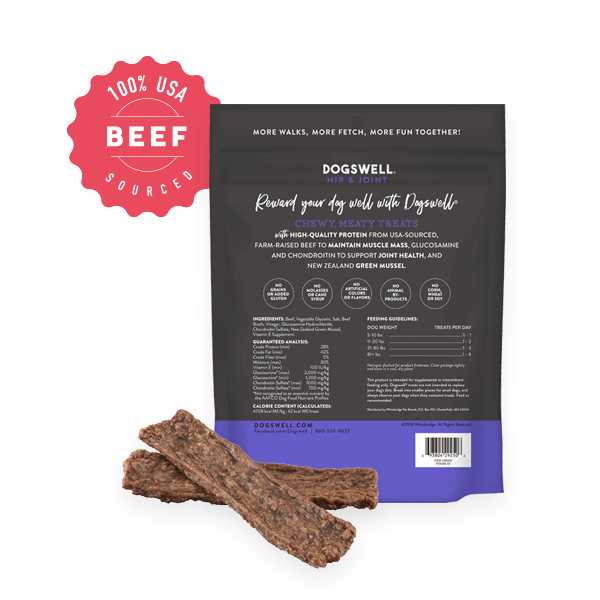 Hip & Joint Beef Jerky Dogswell