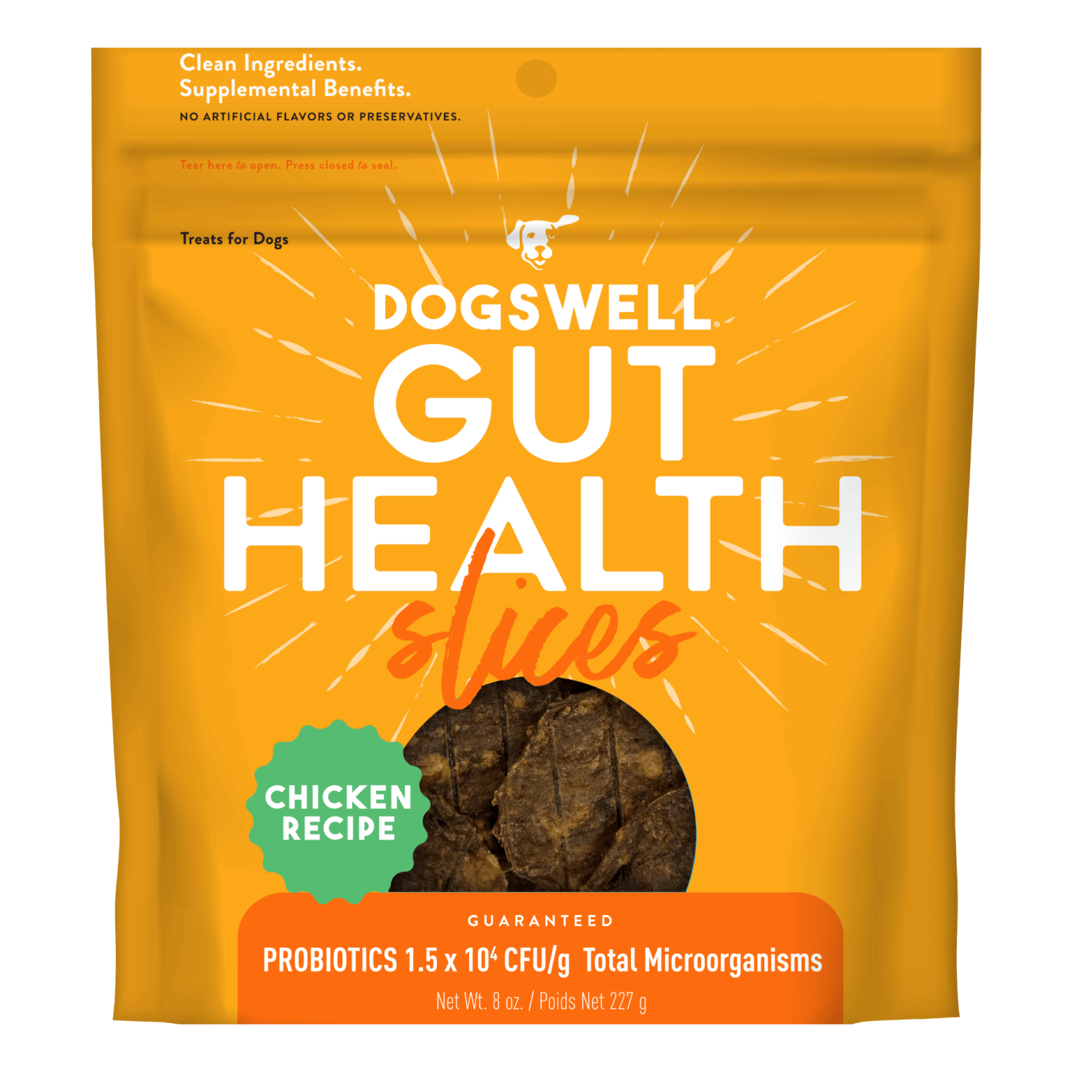 Gut Health Slices, Chicken Dogswell